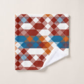 rood wit blauw en oranje geometrisch bad handdoek (Wasdoekje)