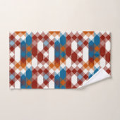 rood wit blauw en oranje geometrisch bad handdoek (Handdoek)