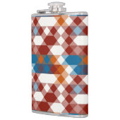 rood wit blauw en oranje geometrisch heupfles (Links)