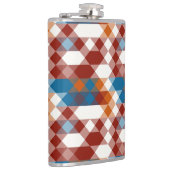 rood wit blauw en oranje geometrisch heupfles (Rechts)