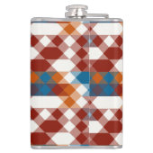rood wit blauw en oranje geometrisch heupfles (Achterkant)