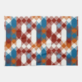 rood wit blauw en oranje geometrisch theedoek (Horizontaal)