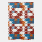 rood wit blauw en oranje geometrisch theedoek (Verticaal)