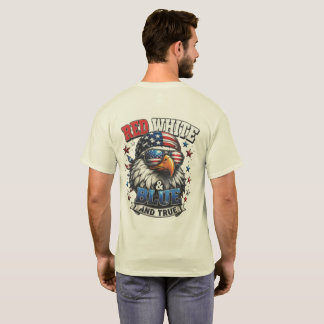 Rood Wit Blauw en Ware Adelaar Heren T-Shirt T-shirt