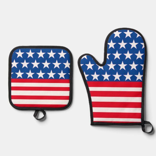 Rood, Wit & Blauw enkel voor u Ovenwant & Pannenlap Set (Voorkant)