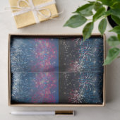 Rood wit blauw Fireworks-deduplicatiedocument Tissuepapier (Geschenk)