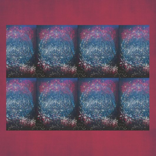 Rood wit blauw Fireworks-deduplicatiedocument Tissuepapier