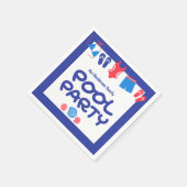 Rood Wit Blauw Flip Flop Badpak Servet (Hoek)