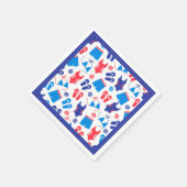 Rood Wit Blauw Flip Flop Swimsuit Patroon Servet (Hoek)