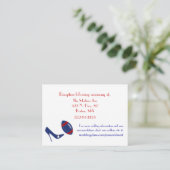 Rood, Wit, & Blauw Football Huwelijksbijlagen Informatiekaartje (Staand voorkant)