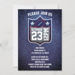 Rood Wit Blauw Football Team Kleuren Quarterback Kaart