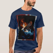 Rood Wit & Blauw Framed Eagle T-shirt (Voorkant)