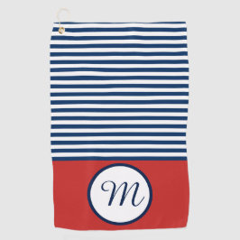 Rood Wit & Blauw Fun Monogram Golfhanddoek