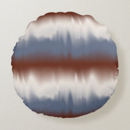Rood, Wit, & Blauw Geblend Modern Ontwerp Rond Kussen