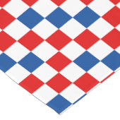 Rood Wit Blauw Geruit Patroon Ontwerp  Korte Tafelloper (Hoek)
