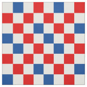 Rood Wit Blauw Geruit Patroonontwerp Stof (Swatch)