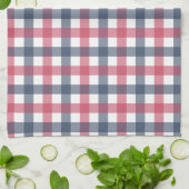 Rood-wit-blauw geruit theedoek (Gevouwen)