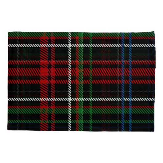 Rood wit blauw geruite tartan geruit patroon kussensloop (Achterkant)