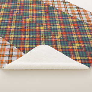 Rood wit blauw geruite tartanbuffel patroon sherpa deken
