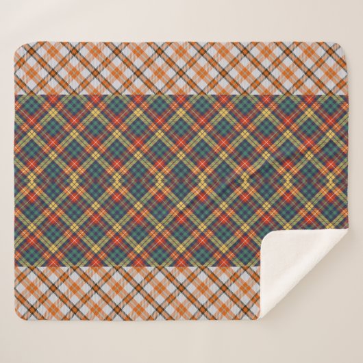 Rood wit blauw geruite tartanbuffel patroon sherpa deken (Voorkant (horizontaal))