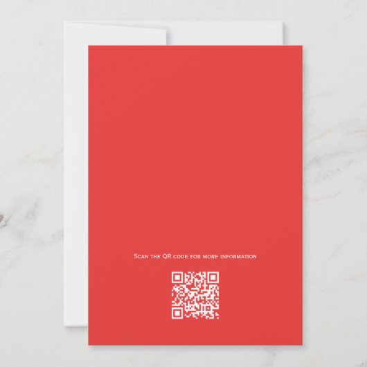 Rood wit blauw geweer Vierde juli vlag QR code Kaart (Achterkant)