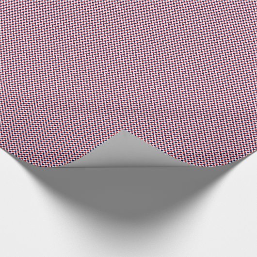 Rood, wit, blauw-Gingham-GIFT WRAPPINGPAPIER Cadeaupapier (Hoek)