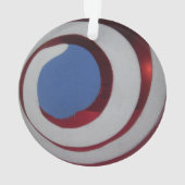 rood wit blauw glas kerstbal wervelen ornament (achterkant)