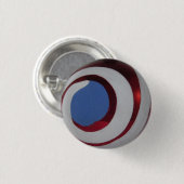  rood wit blauw glas kerstbal wervelen ronde button 3,2 cm (Voorkant /achterkant)