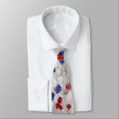 Rood wit blauw glazen Stropdas (Gebonden)
