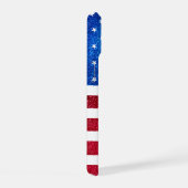 Rood Wit Blauw Glitter Patriottische Amerikaanse V iPhone 15 Case (Rechterkant)