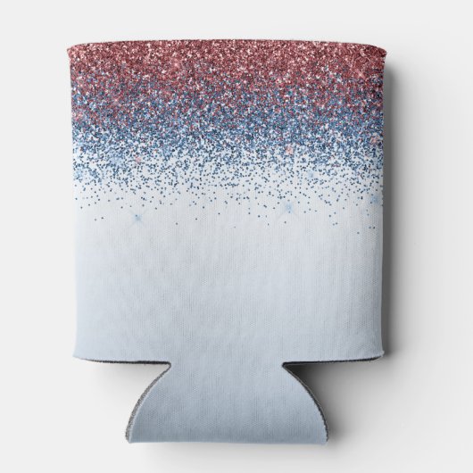 Rood Wit Blauw Glitz Blikjeskoeler (Achterkant)