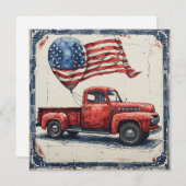 Rood, Wit, & Blauw:  Glorie Feestdagenkaart (Voorkant / Achterkant)