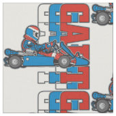Rood, wit blauw Go Cart Stof (Close Up)