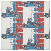 Rood, wit blauw Go Cart Stof (Swatch)