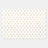 Rood Wit Blauw Goud Sterren Schijnen Helder Inpakpapier Vel (Voorkant 2)