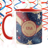 Rood Wit Blauw Gouden Strepen Mok