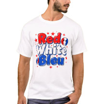 Rood Wit Blauw Grappig Frans Patriottisch T-Shirt