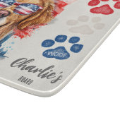 Rood Wit Blauw Grappige Goudkleurige Retriever Hon Snijplank (Hoek)