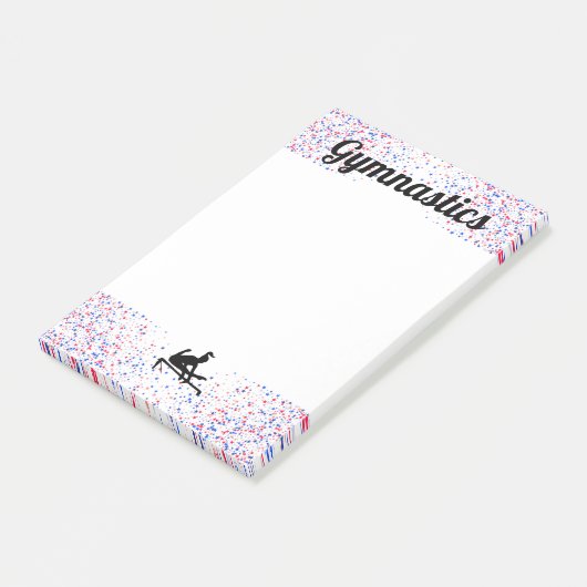 Rood, wit, blauw gymnastiek Uneven Bars Post-it® Notes (Schuin)