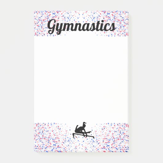 Rood, wit, blauw gymnastiek Uneven Bars Post-it® Notes (Voorkant)