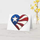 ROOD WIT & BLAUW HART KAART (Gele Bloem)