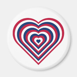 Rood, Wit & Blauw Hartmagneet Magneet