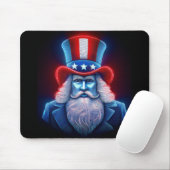 Rood Wit Blauw Hologram van USA Uncle Sam Muismat (Met muis)