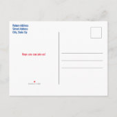 Rood Wit Blauw Ijscrème Pool Party Kinder Zomer Uitnodiging Briefkaart (Achterkant)