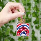 Rood wit blauw is de verandering sleutelhanger (Hand)
