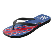 Rood Wit Blauw Jersey Stripes /Can Bewerk Achterkl Teenslippers (Schuin)
