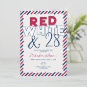 Rood Wit Blauw Juli 4e Picknick BBQ Verjaardagsfee Kaart (Staand voorkant)