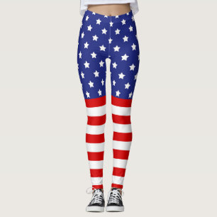 Rood Wit Blauw Juli 4th Leggings