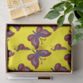 Rood wit blauw karton, geel papier voor weefselrep (Geschenk)