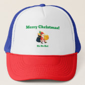 Rood/Wit/Blauw Kerstwensen Tekst bedrukt-Pet Trucker Pet (Voorkant)